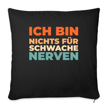 Schwarzer Humor - Sofakissenbezug 45 x 45 cm - Schwarz - Vorne