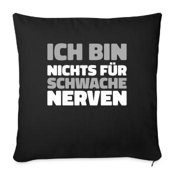 Humour noir - Housse de coussin décorative 45 x 45 cm - noir - Devant