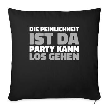 Humour noir - Housse de coussin décorative 45 x 45 cm - noir - Devant