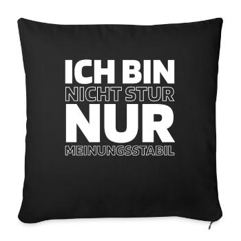 Humour noir - Housse de coussin décorative 45 x 45 cm - noir - Devant