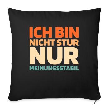 Humour noir - Housse de coussin décorative 45 x 45 cm - noir - Devant