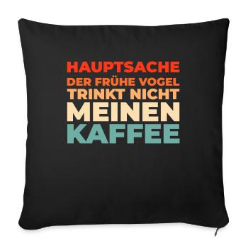 Schwarzer Humor - Sofakissenbezug 45 x 45 cm - Schwarz - Vorne