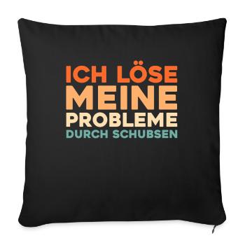 Black humor - Sofa pillowcase 17,3'' x 17,3'' (45 x 45 cm) - black - Front