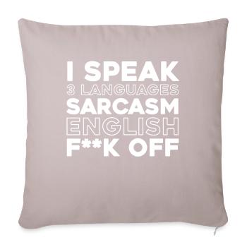 Black humor - Sofa pillowcase 17,3'' x 17,3'' (45 x 45 cm) - light taupe - Front