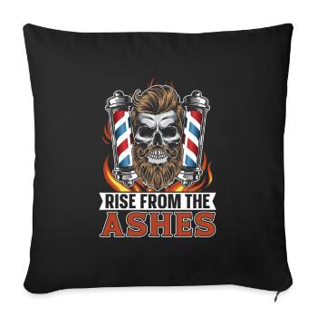 Barber Barbershop - Sofa pillowcase 17,3'' x 17,3'' (45 x 45 cm) - black - Front