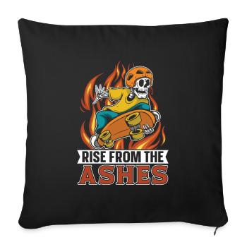 Skateboard Skater - Sofa pillowcase 17,3'' x 17,3'' (45 x 45 cm) - black - Front