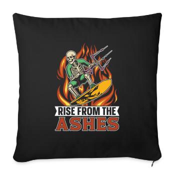 Kitesurfer Kitesurfing Kiting Kitesurfing - Sofa pillowcase 17,3'' x 17,3'' (45 x 45 cm) - black - Front