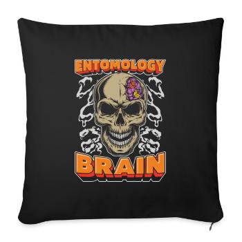 Entomologie Entomologiste Crâne d’Insecte - Housse de coussin décorative 45 x 45 cm - noir - Devant