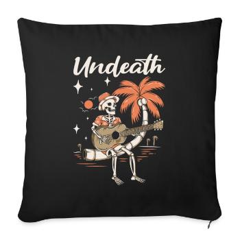 Acoustic Guitar Skeleton Undeath - Sofa pillowcase 17,3'' x 17,3'' (45 x 45 cm) - black - Front