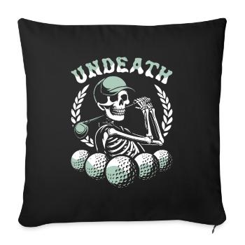Golf Golfer Golfing Skeleton Undeath - Sofa pillowcase 17,3'' x 17,3'' (45 x 45 cm) - black - Front