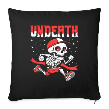 Ultramarathon Skeleton Undeath - Sofa pillowcase 17,3'' x 17,3'' (45 x 45 cm) - black - Front