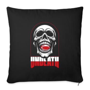 Rugby Skull Undeath - Sofa pillowcase 17,3'' x 17,3'' (45 x 45 cm) - black - Front