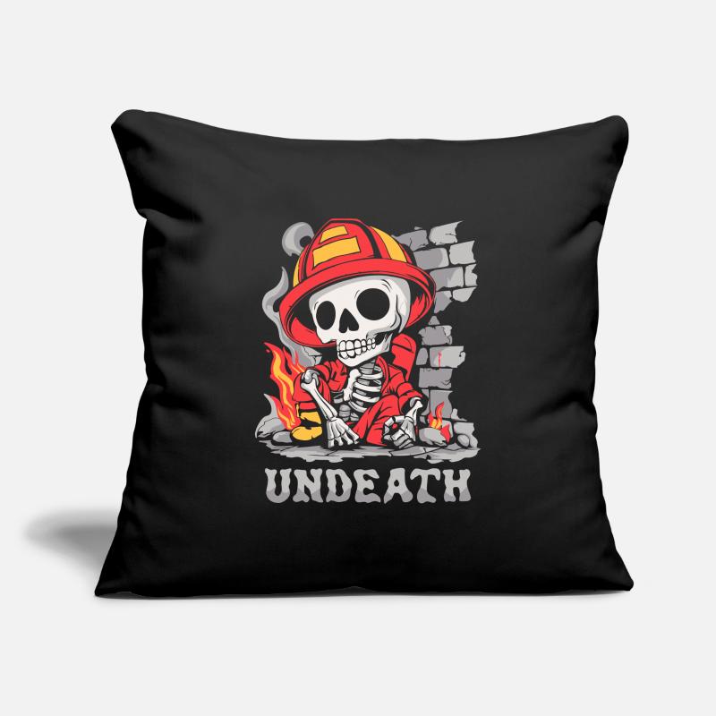 Mort-vivant pompier Housse de coussin décorative 45 x 45 cm