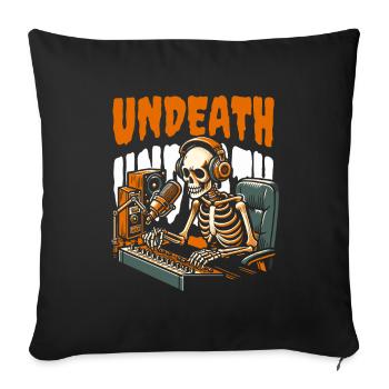 Sound Engineer Sound Engineer Skeleton Undeath - Sofa pillowcase 17,3'' x 17,3'' (45 x 45 cm) - black - Front