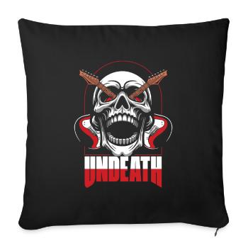 Electric Guitar Electric Guitar Skull Undeath - Sofa pillowcase 17,3'' x 17,3'' (45 x 45 cm) - black - Front