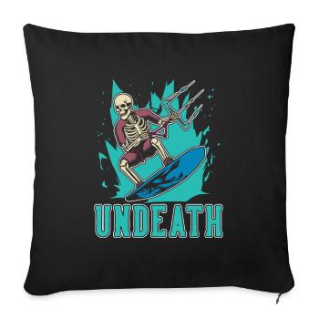 Kitesurfer Kitesurfen Kiten Kitesurfing Undeath - Sofa pillowcase 17,3'' x 17,3'' (45 x 45 cm) - black - Front