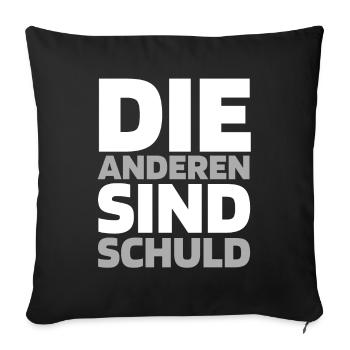 Humour noir : les autres sont à blâmer - Housse de coussin décorative 45 x 45 cm - noir - Devant
