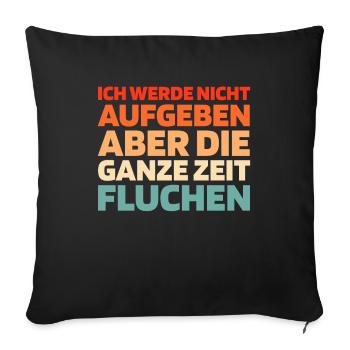 Humour noir - Housse de coussin décorative 45 x 45 cm - noir - Devant