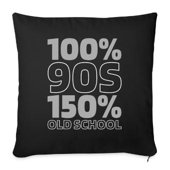 90s Nineties - Sofa pillowcase 17,3'' x 17,3'' (45 x 45 cm) - black - Front