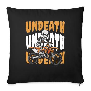 MX Motocross Dirt Bike Skeleton Undeath - Sofa pillowcase 17,3'' x 17,3'' (45 x 45 cm) - black - Front
