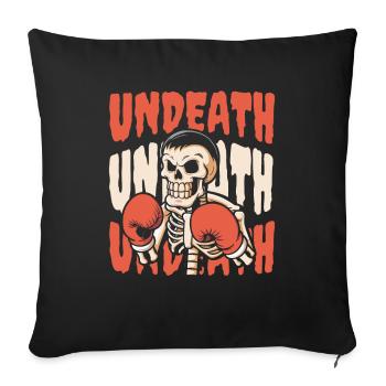 Boxing Boxer Skeleton Undeath - Sofa pillowcase 17,3'' x 17,3'' (45 x 45 cm) - black - Front