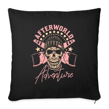Carpenter Carpenter Carpenter Skull - Sofa pillowcase 17,3'' x 17,3'' (45 x 45 cm) - black - Front