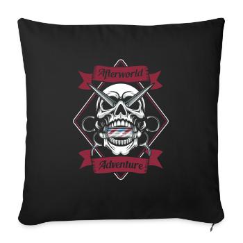 Barber Barbershop Afterworld Adventure - Housse de coussin décorative 45 x 45 cm - noir - Devant