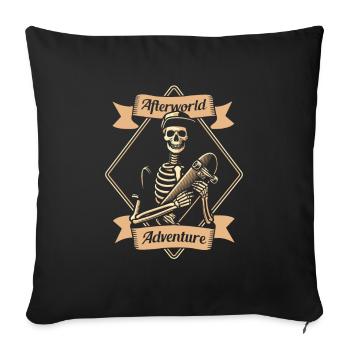 Skateboard Skater Afterworld Adventure - Sofakissenbezug 45 x 45 cm - Schwarz - Vorne