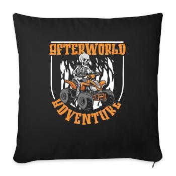 Quad Bike Skeleton Afterworld Adventure - Housse de coussin décorative 45 x 45 cm - noir - Devant