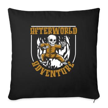 Kung Fu Skelett Afterworld Adventure - Sofakissenbezug 45 x 45 cm - Schwarz - Vorne