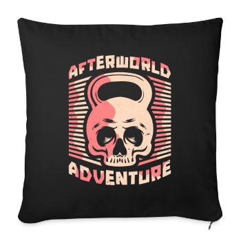 Kettlebell Skull Afterworld Adventure - Sofa pillowcase 17,3'' x 17,3'' (45 x 45 cm) - black - Front