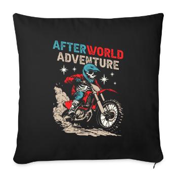 Mx Motocross Dirt Bike Skeleton - Sofa pillowcase 17,3'' x 17,3'' (45 x 45 cm) - black - Front