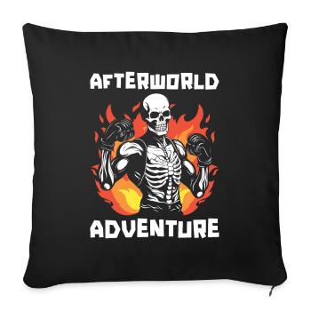 Boxen Boxer Skelett Afterworld Adventure - Sofakissenbezug 45 x 45 cm - Schwarz - Vorne