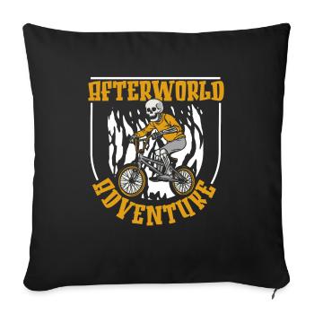 Bmx Bmx Biker Skeleton Afterworld Adventure - Sofa pillowcase 17,3'' x 17,3'' (45 x 45 cm) - black - Front