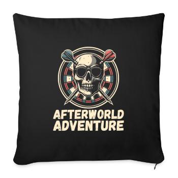 Dart Dartspieler Schädel Afterworld Adventure - Sofakissenbezug 45 x 45 cm - Schwarz - Vorne