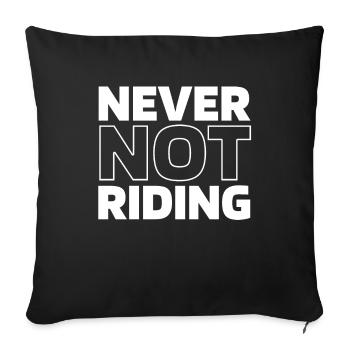Mx Motocross Dirt Bike - Housse de coussin décorative 45 x 45 cm - noir - Devant