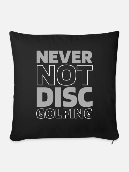 Frisbee Golf Disc Golf - Sofakissenbezug 45 x 45 cm - Schwarz
