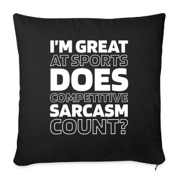 Black Humor Funny Quote Saying - Sofa pillowcase 17,3'' x 17,3'' (45 x 45 cm) - black - Front