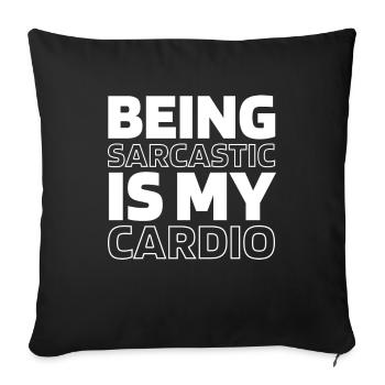 Black Humor Funny Quote Saying - Sofa pillowcase 17,3'' x 17,3'' (45 x 45 cm) - black - Front