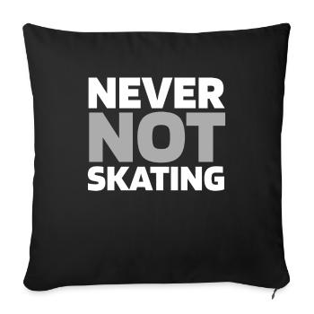 Skateboard Skater - Sofa pillowcase 17,3'' x 17,3'' (45 x 45 cm) - black - Front