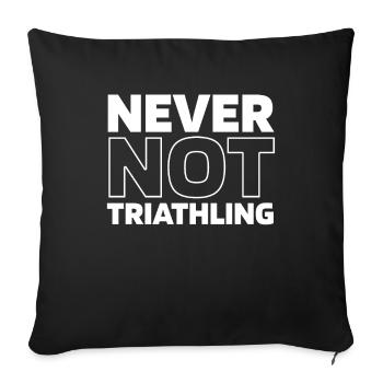 Triathlon Triathlet - Sofakissenbezug 45 x 45 cm - Schwarz - Vorne