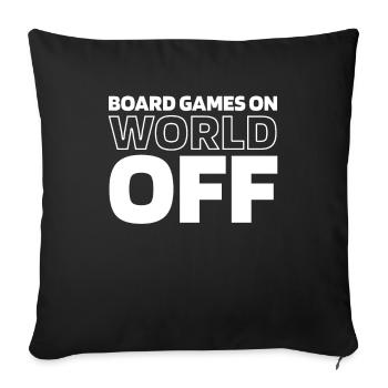 Jeu de société Jeu de société - Housse de coussin décorative 45 x 45 cm - noir - Devant