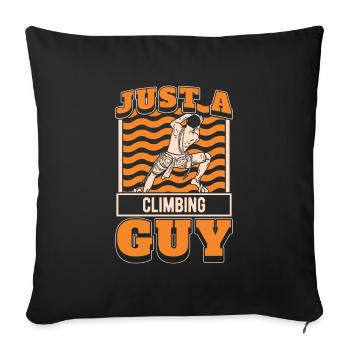 Grimpeur d’escalade juste un grimpeur - Housse de coussin décorative 45 x 45 cm - noir - Devant