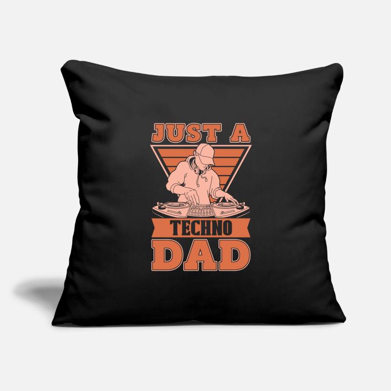 Techno Raver Just A Techno Dad Housse de coussin décorative 45 x 45 cm