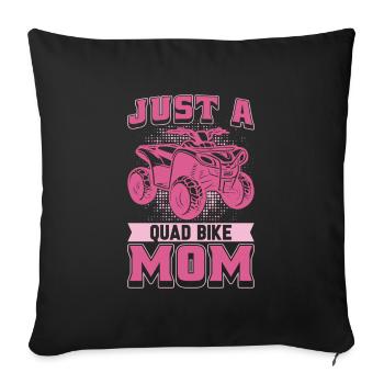 Quad Bike Mutter Just A Quad Bike Mom - Housse de coussin décorative 45 x 45 cm - noir - Devant