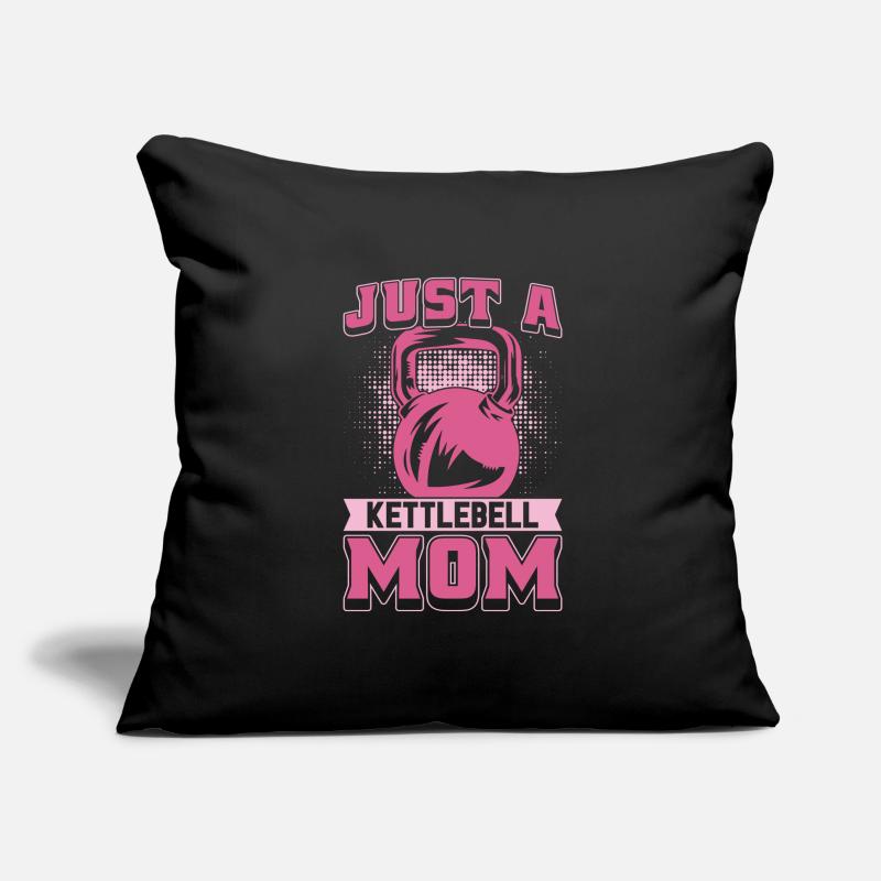 Kettlebell Mutter Juste une maman kettlebell Housse de coussin décorative 45 x 45 cm