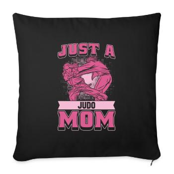 Judoka Mutter Juste une maman de judo - Housse de coussin décorative 45 x 45 cm - noir - Devant