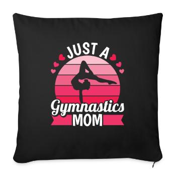Rsg Turnen Sportgymnastik Just A Gymnastics Mom - Sofa pillowcase 17,3'' x 17,3'' (45 x 45 cm) - black - Front