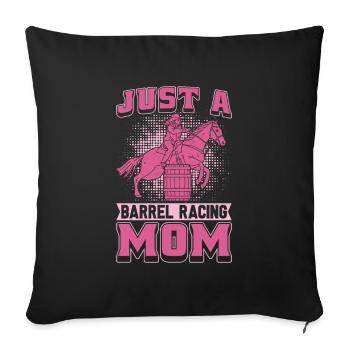 Barrel Racing Western Riding Barrel Racing Mother - Housse de coussin décorative 45 x 45 cm - noir - Devant