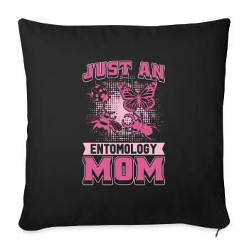 Entomologie Entomologiste Insecte Mère - Housse de coussin décorative 45 x 45 cm - noir - Devant